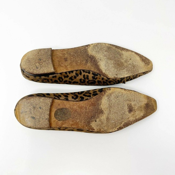 MANOLO BLAHNIK Slip On Leopard Suede Flats - Picture 7 of 9
